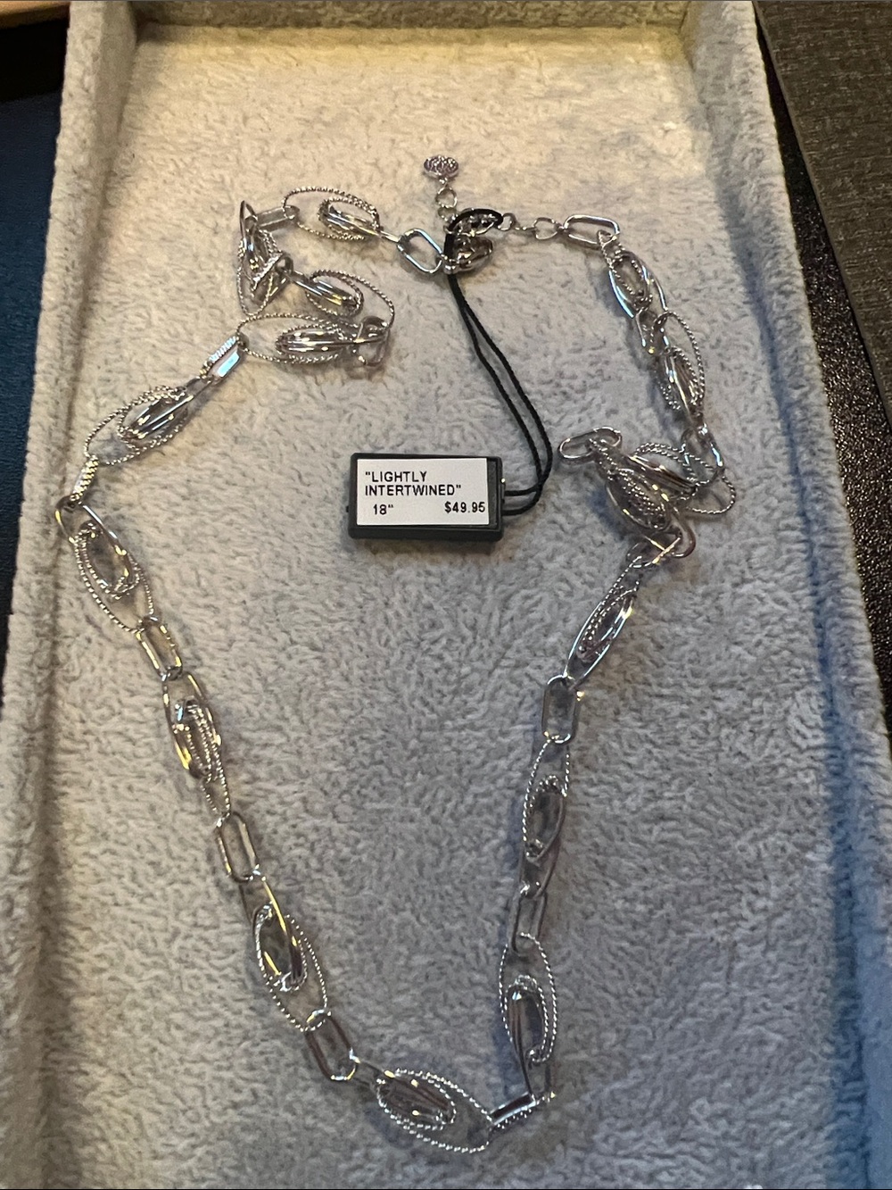 Lightly Intertwined Silver Necklace - Elegant 18" Chain